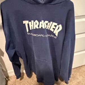 Thrasher Navy Blue Hoodie